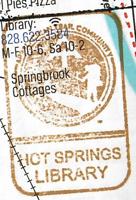 Passport stamp for the Hot Springs Library.