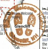 Passport stamp for Hikers Welcome Hostel.